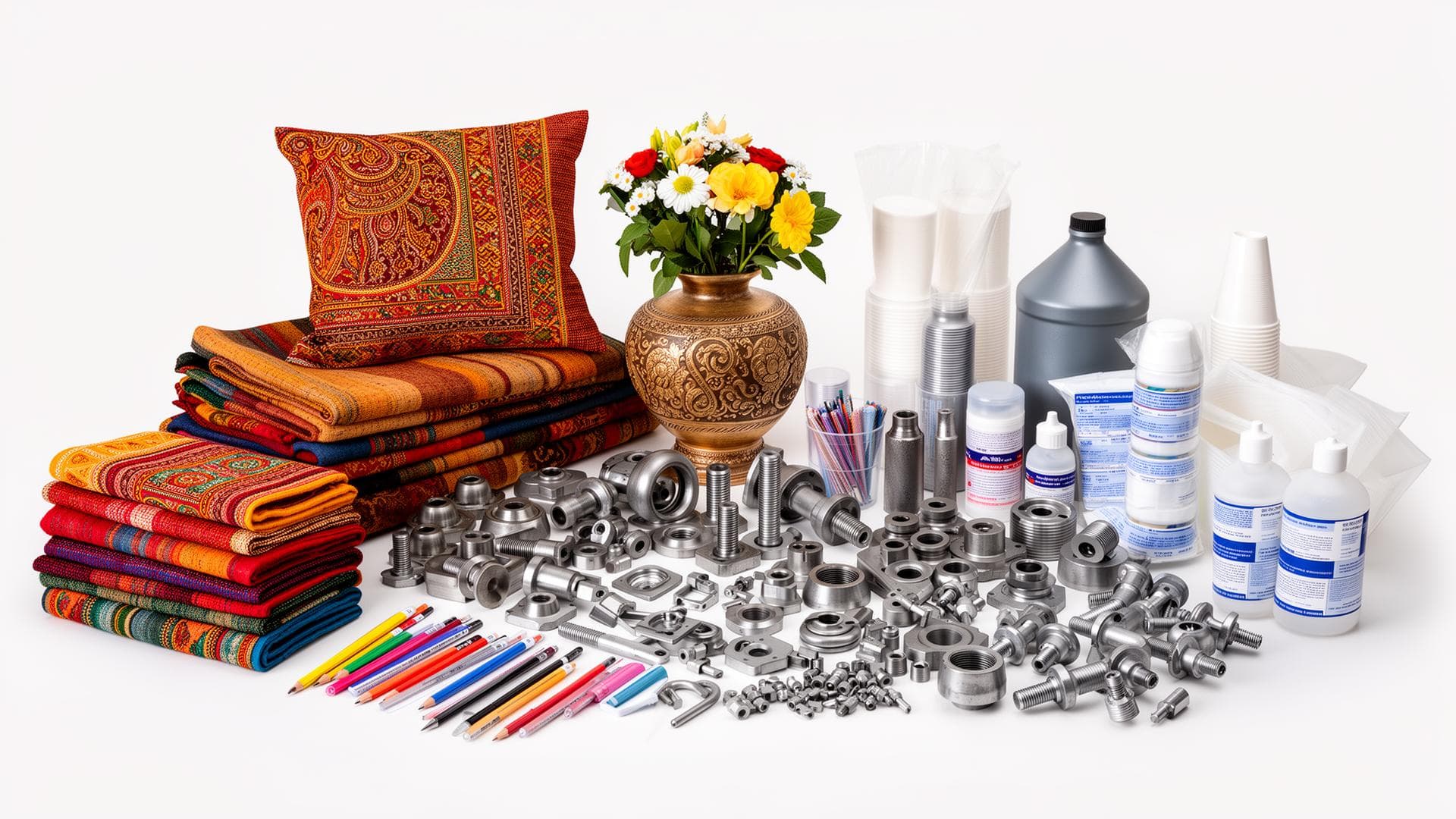 Variety of Indian manufactured products